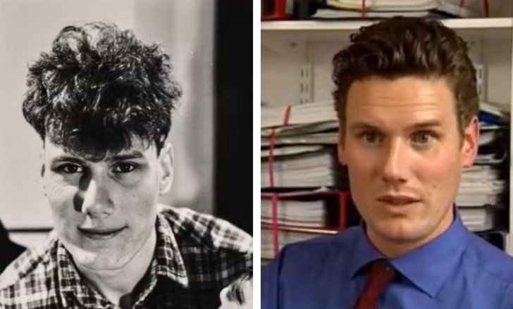 Keir Starmer during his his teenage(left) and during his time as the barrister(right) during the 1990s